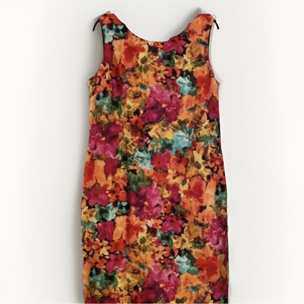 Kasper Sleeveless Dress Floral Multi Color Size 14